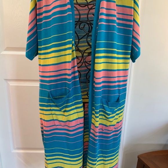 ASHLEY STEWART CARDIGAN STRIPED PLUS SIZE 18/20 - Picture 3 of 9